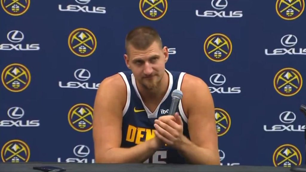 Nikola Jokic Had Bad News About His Sweet New Facial Hair at Nuggets' Media Day