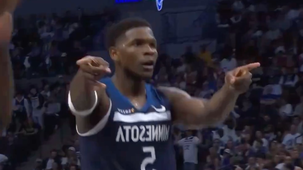 Anthony Edwards Scored Over Two Raptors Defenders, Pointed at Both to Celebrate