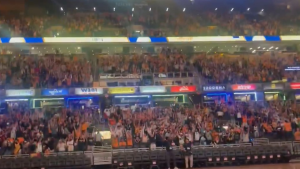 Pacers Watch Party in Gainbridge Fieldhouse Went Nuts For Tyrese Haliburton Shot