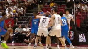 One of the Nets' Rookies Hits Drew Timme in the Head With Pass During Summer League