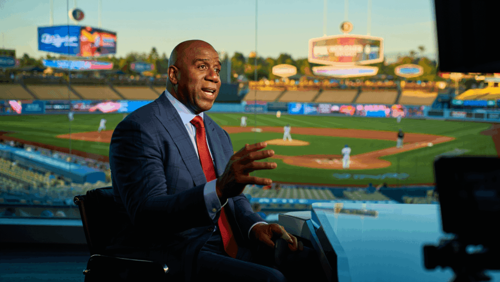 Magic Johnson appears on FOX pregame for Dodgers' Game 4 World Series showdown