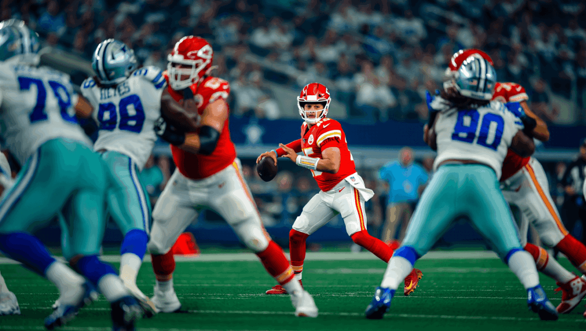 Patrick Mahomes sits 2nd in passing yards with 2,977, eyes MVP seasons while Chiefs face Cowboys tonight