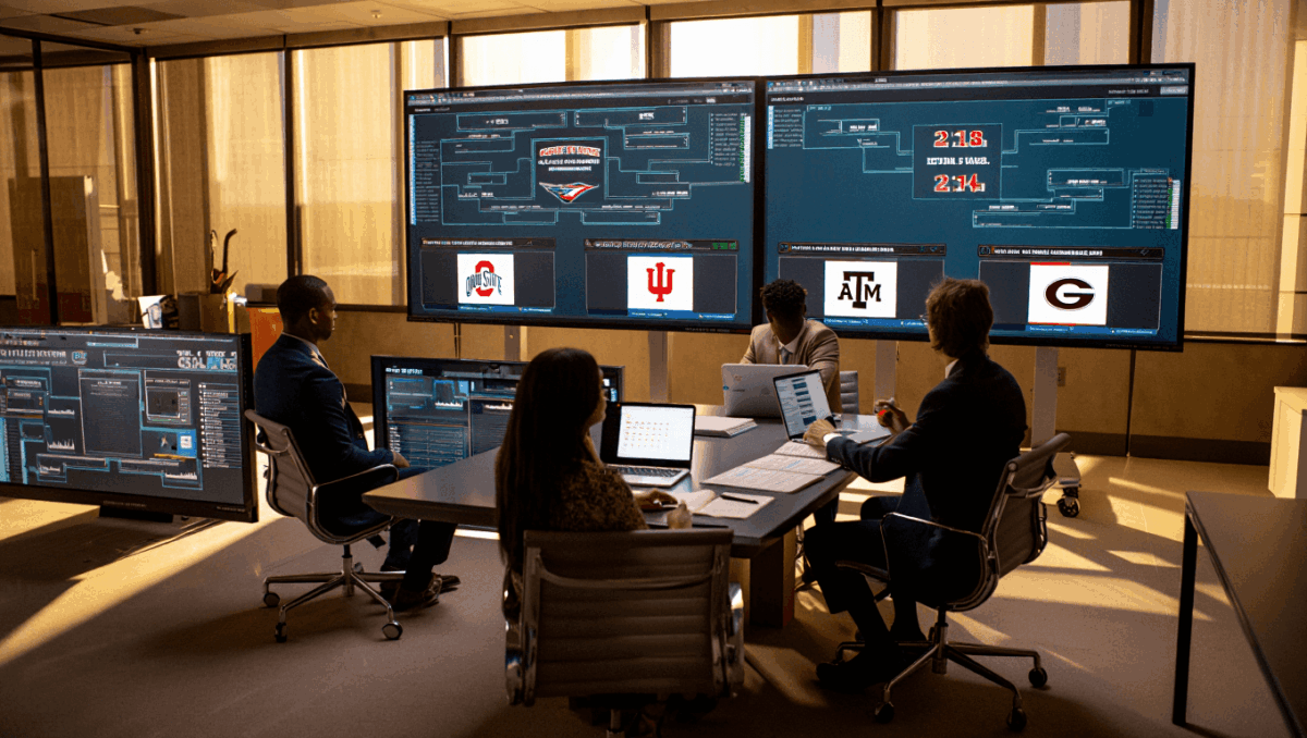 College football playoff bracket projects Ohio State, Indiana, Texas A&M and Georgia as top seeds