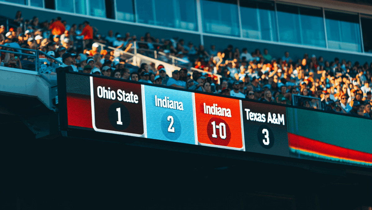 College football standings show three unbeaten powerhouses deadlocked at the top, Ohio State, Indiana, Texas A&M all 11-0 heading into final week