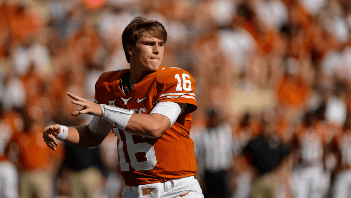 Texas favored 8.5 points over Arkansas with 77% win probability, needs bounce-back win vs. struggling Razorbacks