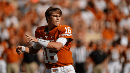 Texas favored 8.5 points over Arkansas with 77% win probability, needs bounce-back win vs. struggling Razorbacks