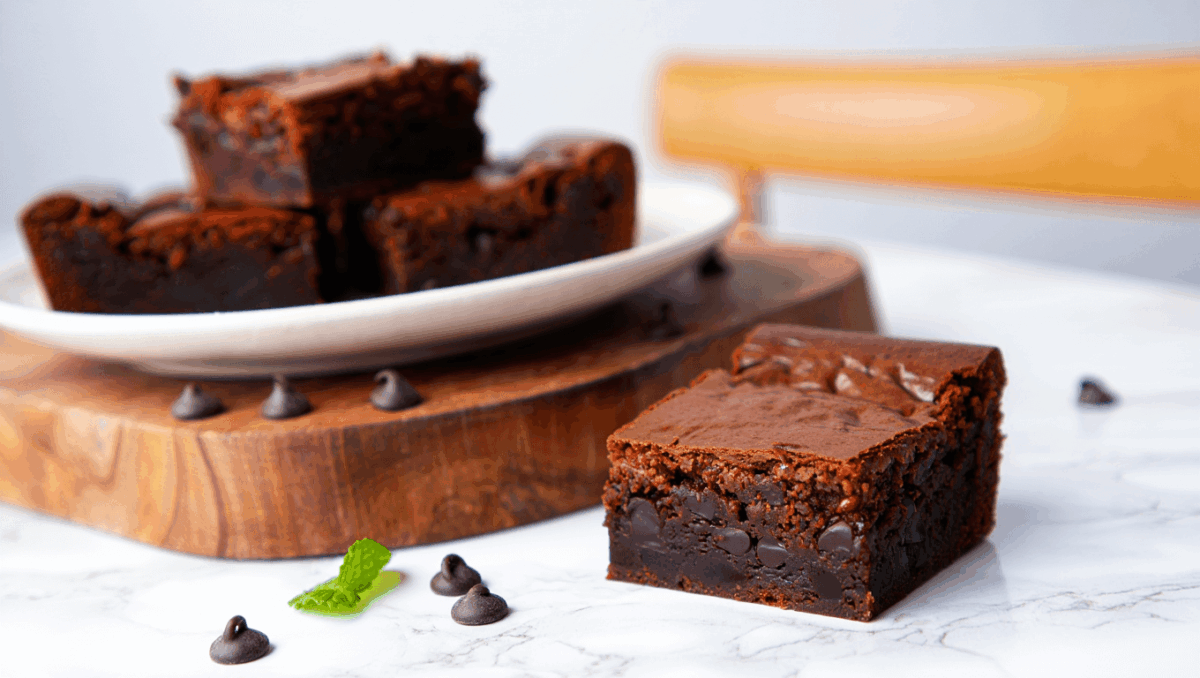 Receta de brownies sin harina ni azúcar, rápida y fácil