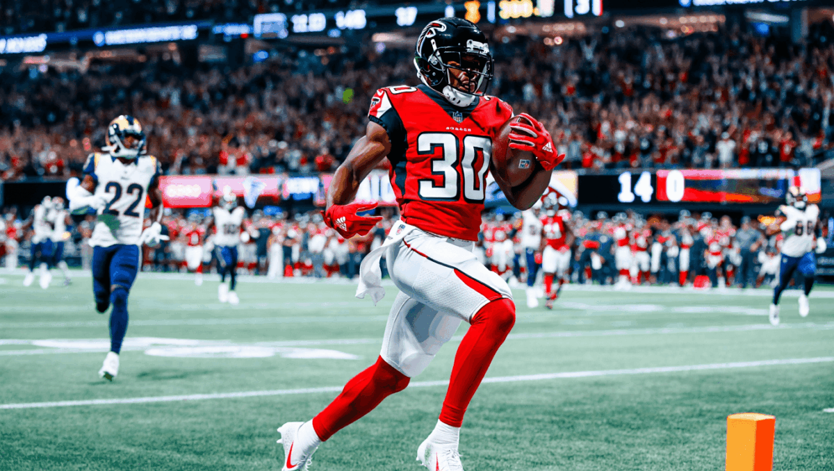 Jessie Bates III returns pick-6 for touchdown as Falcons dominate Rams early on Monday Night Football