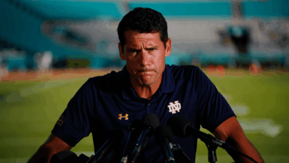 Notre Dame press conference blasts ACC for 'permanent damage' after CFP snub, Bevacqua fires back at Miami push
