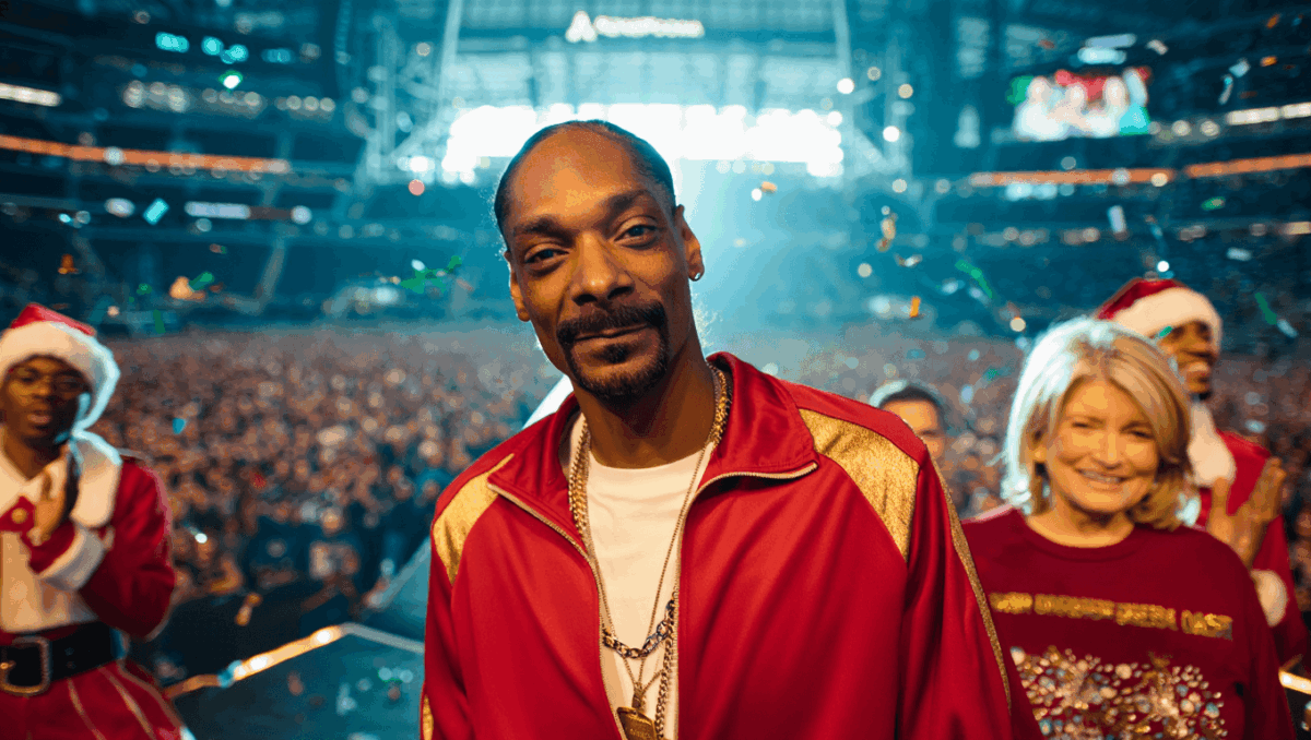 Snoop Dogg and Martha Stewart steal Christmas spotlight as they team up for Netflix halftime show on holiday gameday