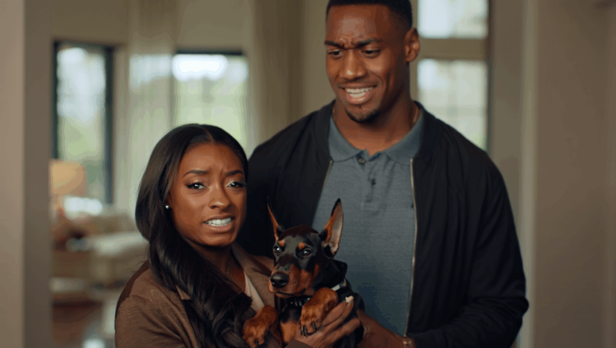 Simone Biles draws backlash after Doberman puppy with cropped ears sparks PETA controversy