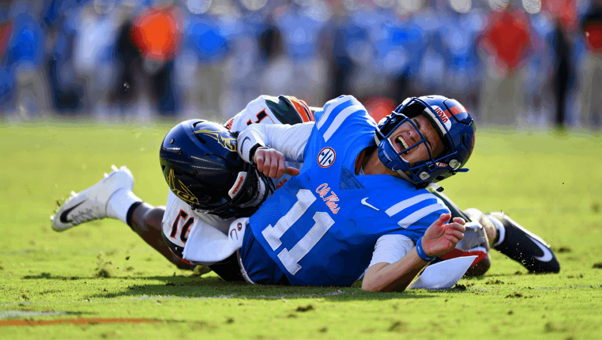 Chambliss exits Ole Miss playoff game against Tulane late in first half with injury