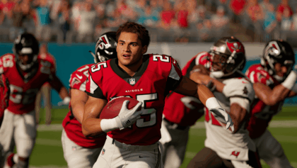 Tyler Allgeier sits tied for 7th in rushing TDs with 8 despite low yardage total, fantasy favorite for Week 15