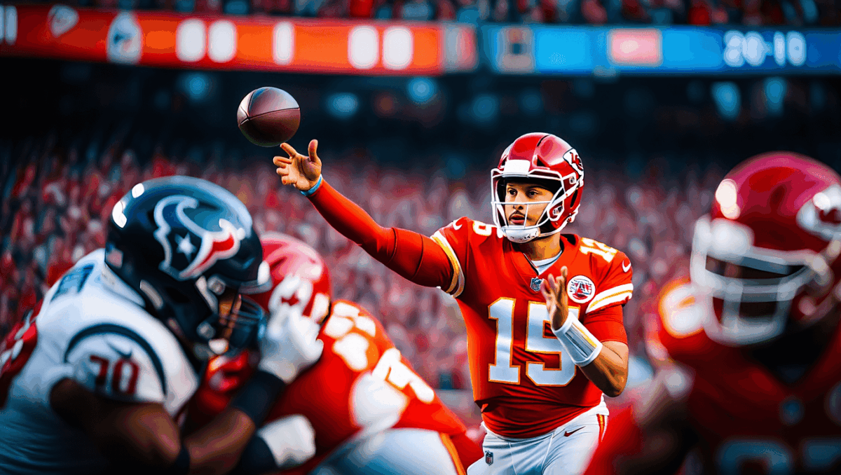 Kansas City Chiefs lose to Houston Texans 20-10 last night, Mahomes intercepted 3 times as playoff hopes fade