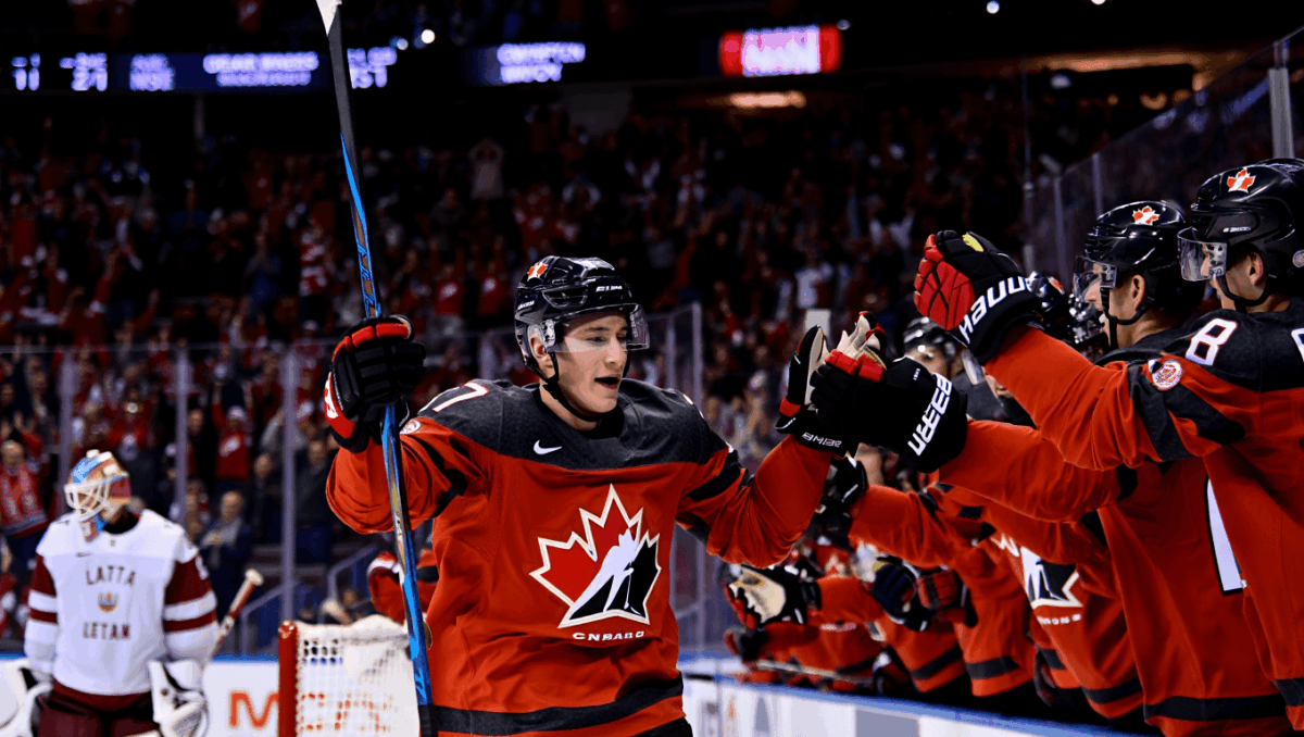 Canada beats Latvia 2-1 in OT thriller, Hage strikes late as juniors seek revenge at World Championship