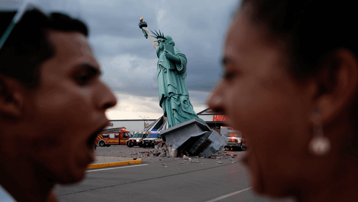 Did the Statue of Liberty fall? 78ft replica topples in brutal Brazil storm, no injuries reported