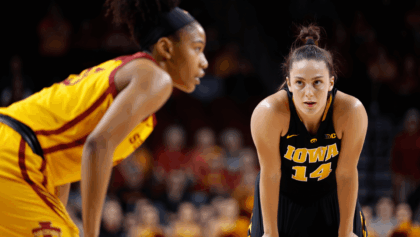NCAA women's basketball's best rivalry clash unfolds tonight as Iowa State faces undefeated Iowa in top-15 showdown