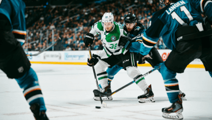 San Jose Sharks fall to Dallas Stars 2-1 tonight, snap short win streak at home