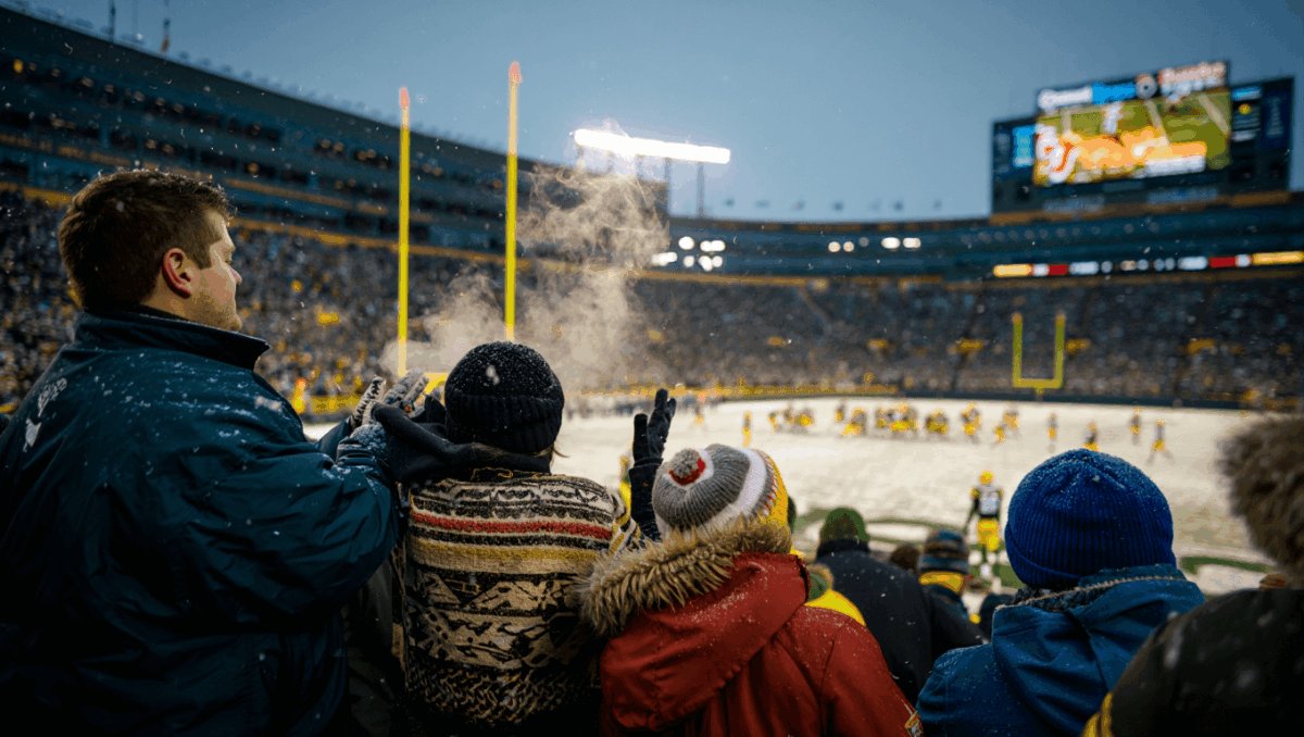 Green bay weather brings sub-20 temps and early snow today, frigid conditions for Packers-Bears game