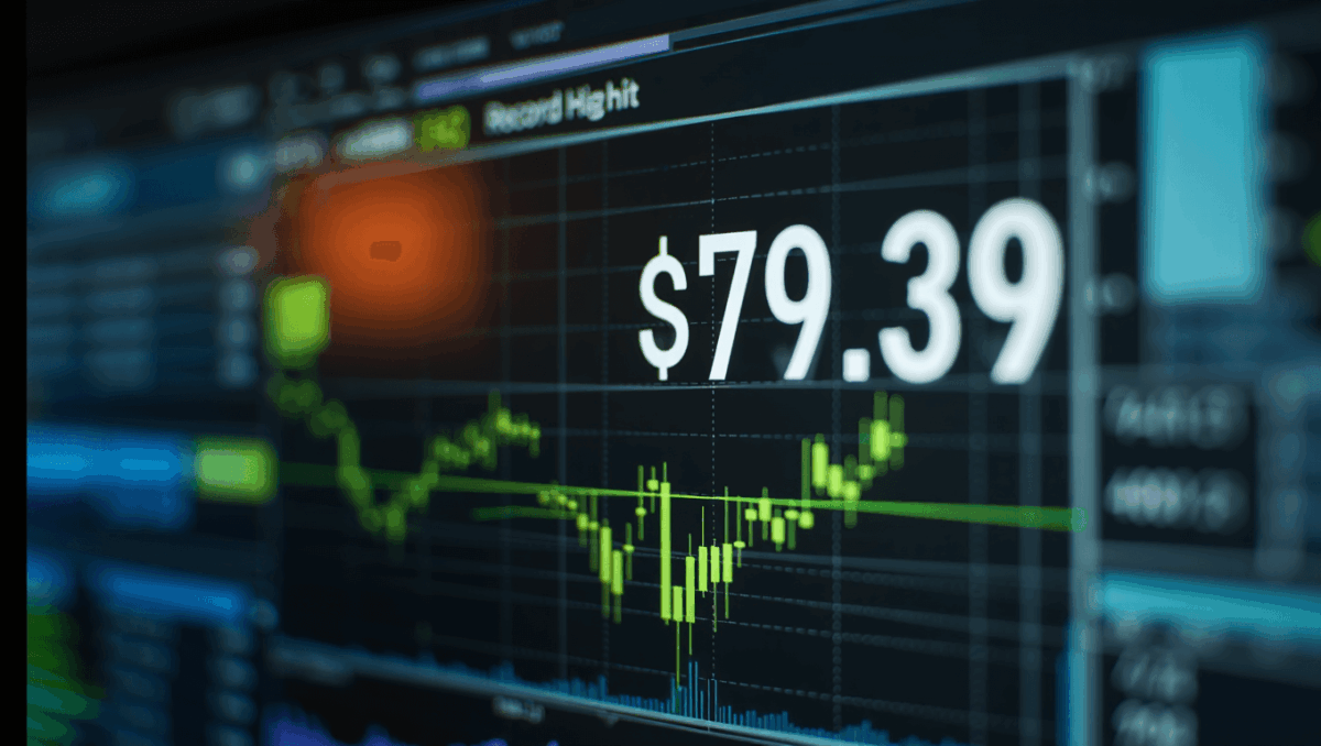 Silver futures hit record $79.39 as 2025 surge continues into year-end, up 170% from start