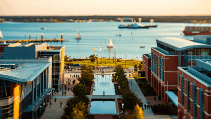 Old Dominion University is located in Norfolk, Virginia on 337 acres, home to nearly 24,000 students