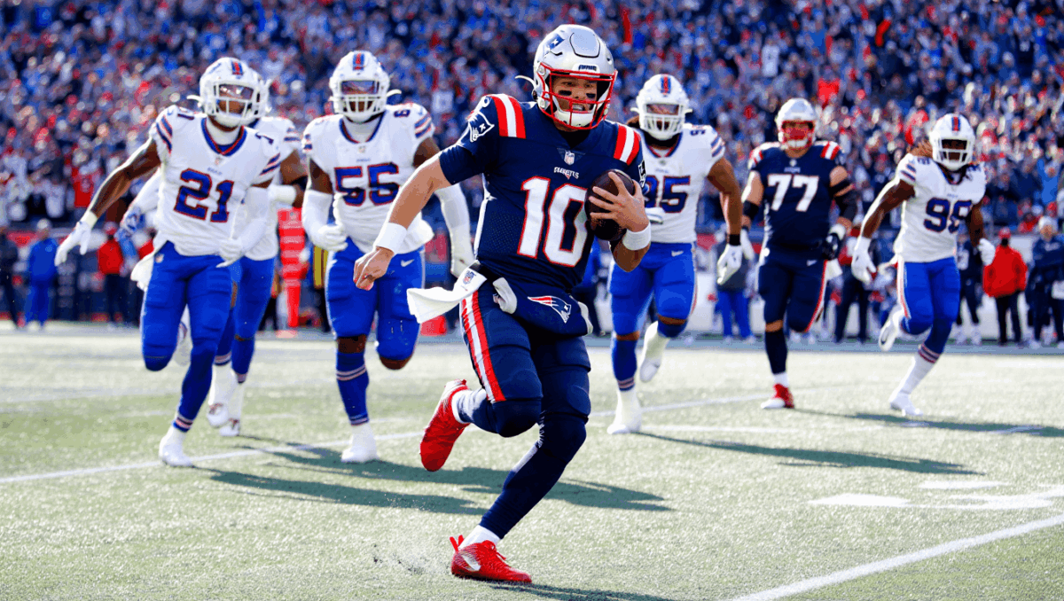 Drake Maye lights up Bills with two first-quarter TDs, Patriots battle for AFC East