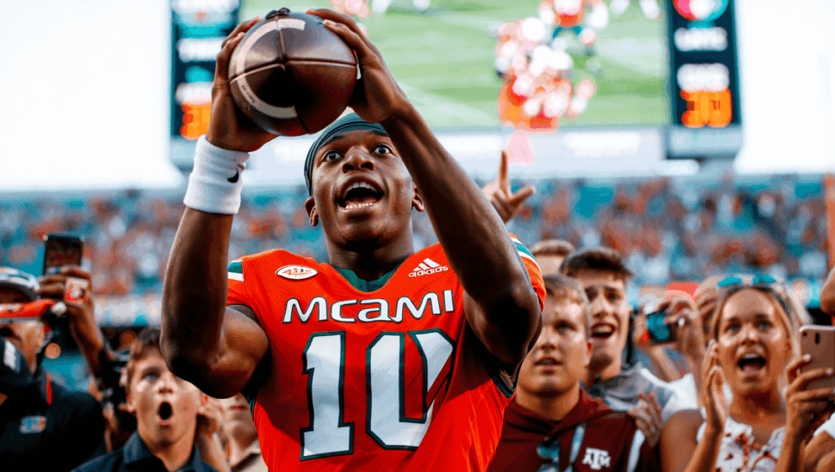 College football today: Miami edges Texas A&M 10-3 with late goal-line interception, Alabama stuns Oklahoma 34-24