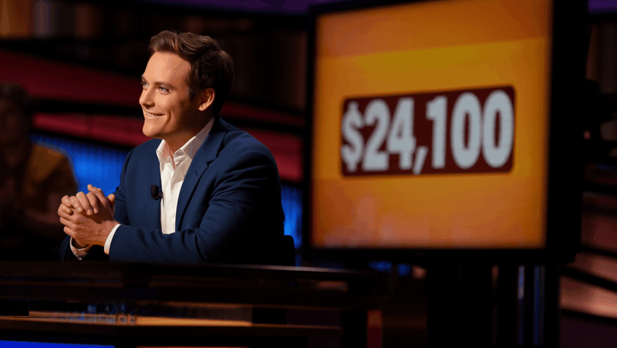 Final Jeopardy today: Trey Hart defeats 4-day champ Will Riley in TV History showdown