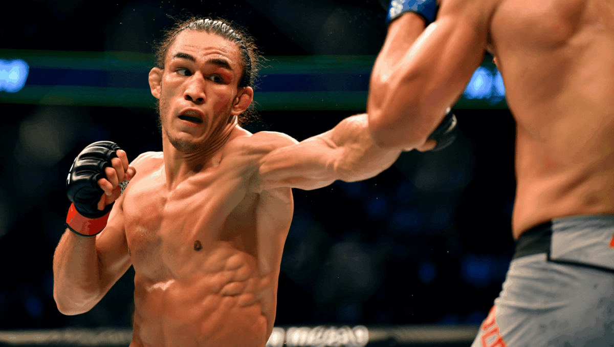 Kevin Vallejos outlasts Giga Chikadze with spinning backfist KO in Round 2 at UFC Vegas 112