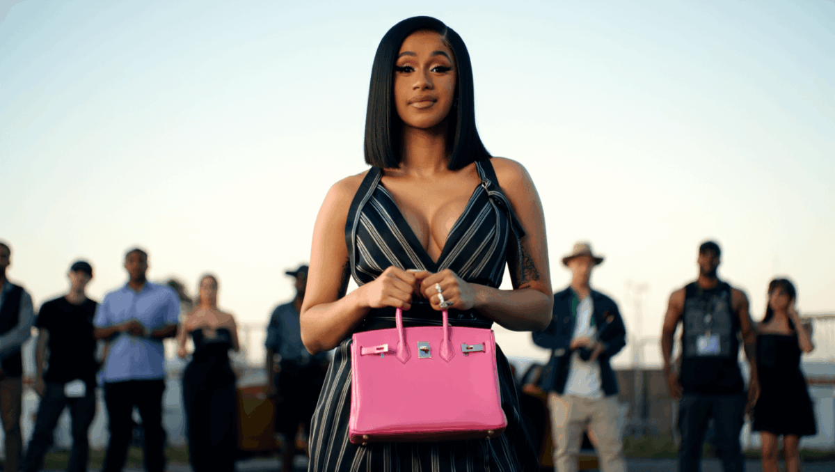 Cardi B slays postpartum style in sleek $385 maxi dress, shows off rare $125K Birkin while working on Revolve collab