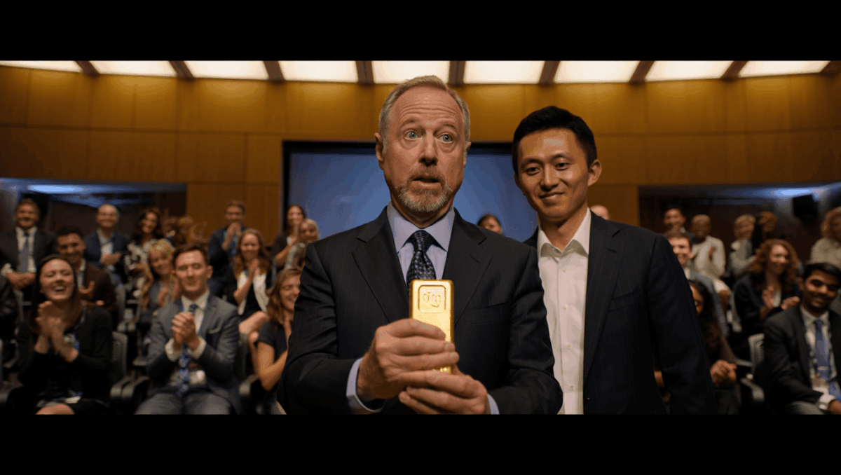 Peter Schiff gets schooled in viral Bitcoin vs gold debate with CZ in Dubai, loses to gold bar demonstration