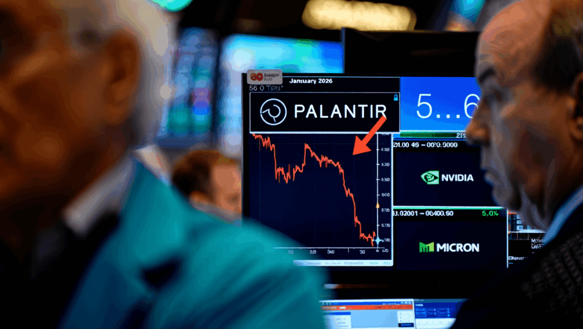 Palantir tumbles 5.6% to start 2026 as software stocks face reality check amid chip rally