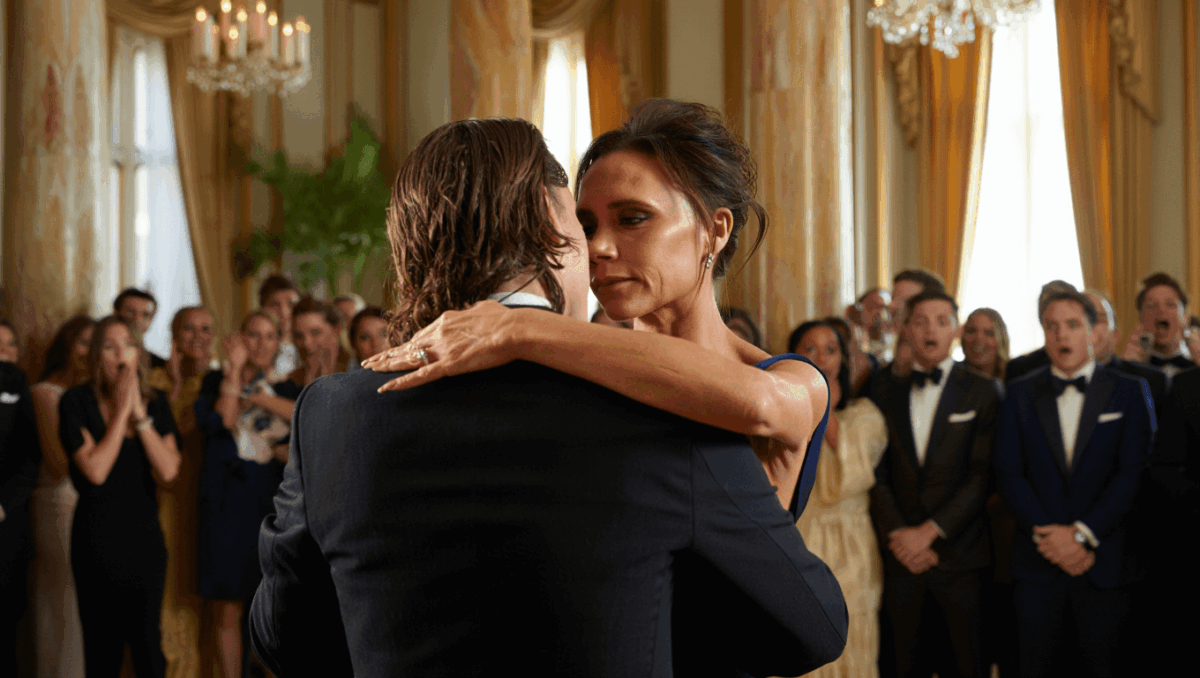 Victoria Beckham's dance with Brooklyn caused bride Nicola to run off in tears