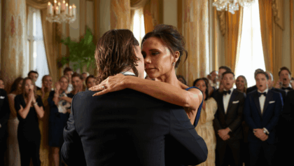 Victoria Beckham's dance with Brooklyn caused bride Nicola to run off in tears