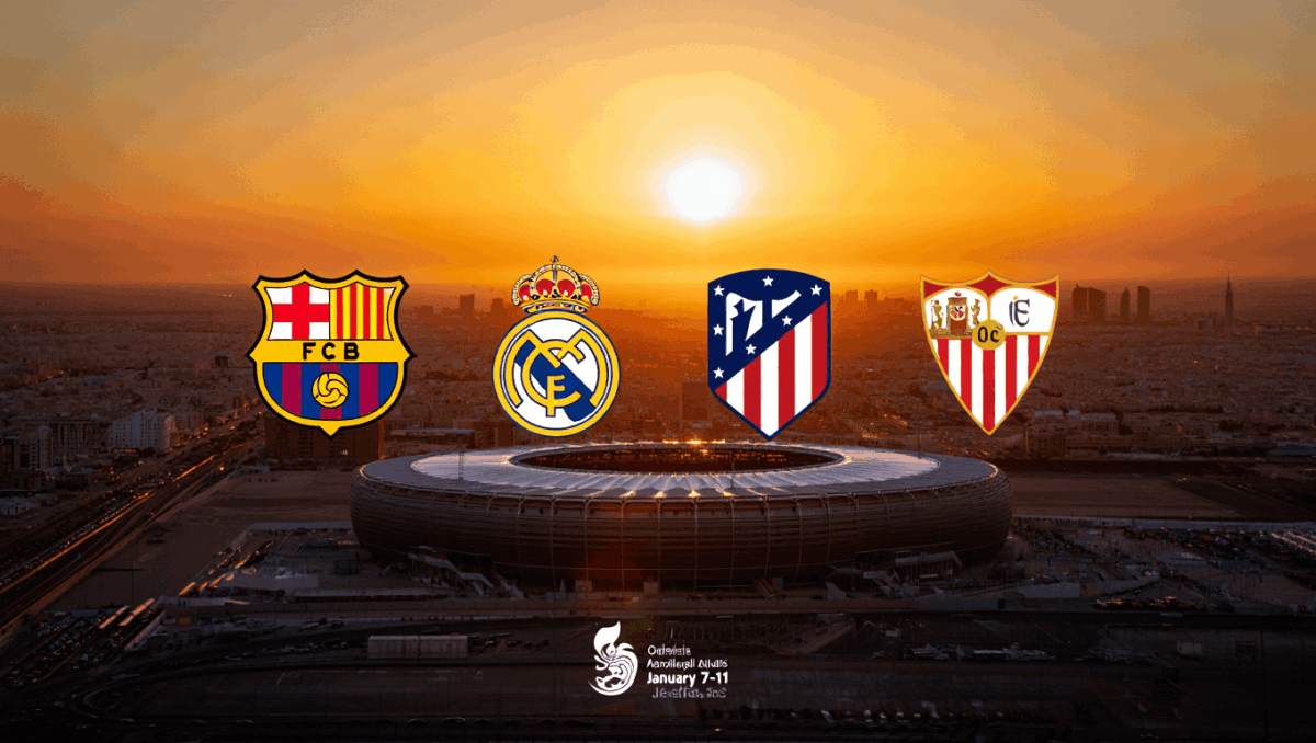 Supercopa de España 2026 kicks off in Jeddah with Barcelona, Real Madrid, Atlético Madrid, and Athletic Club battling for Spain's first trophy