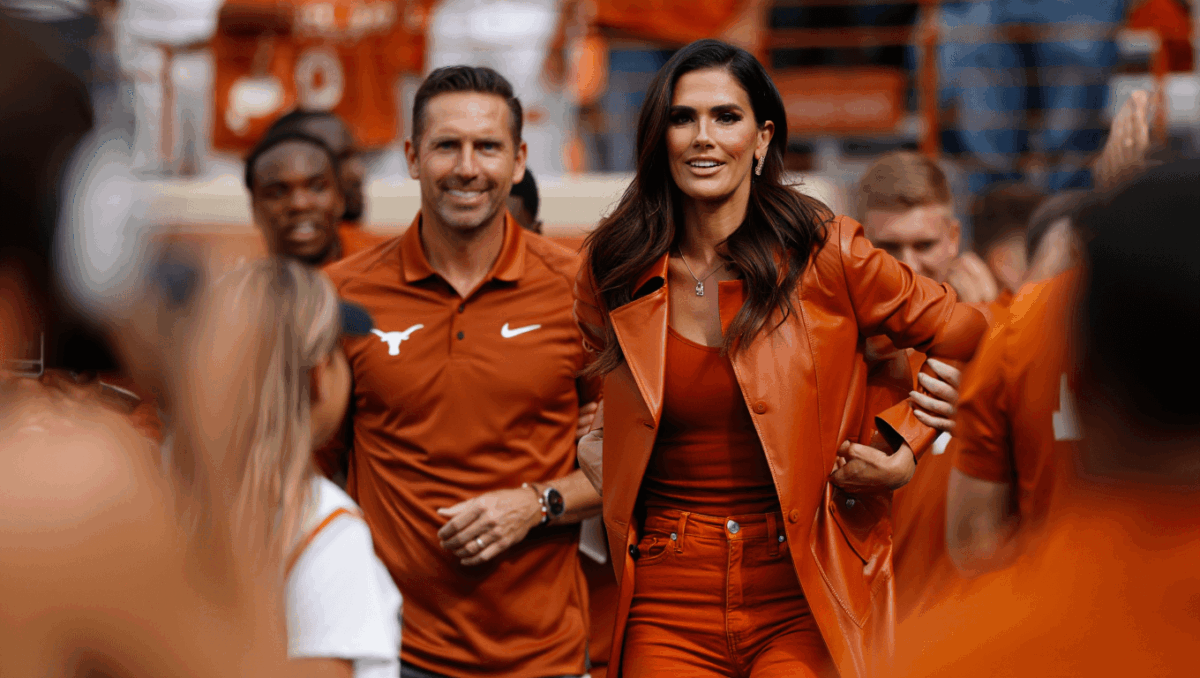 Steve Sarkisian wife Loreal stuns in coordinated burnt orange family look after Texas Citrus Bowl win