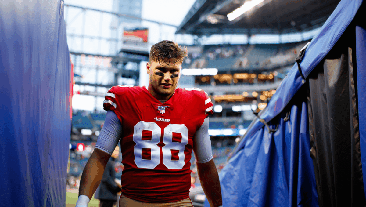 Jake Tonges limps off field with foot injury, 49ers' TE depth tested