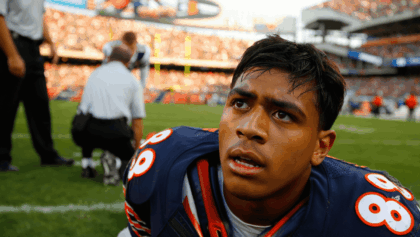 Loveland evaluated for concussion after playoff game, Bears worried