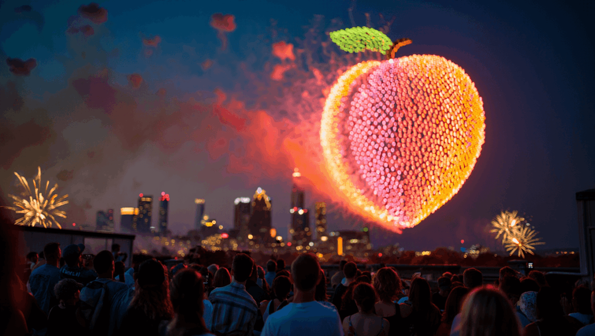 Atlanta drone show lights up New Year's Eve, finally replaces iconic 36-year Peach Drop tradition
