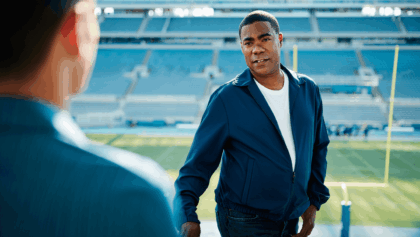 The Fall and Rise of Reggie Dinkins previews tonight on NBC, Tracy Morgan and Daniel Radcliffe star