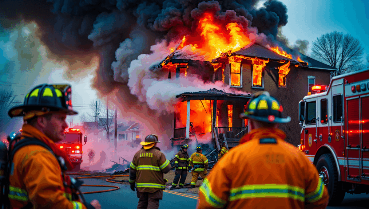 WOOD TV 8 covers house fire near Cedar Springs sending 4 to hospital