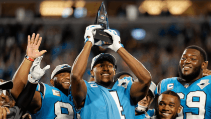 Offensive rookie of the year Tetairoa McMillan wins with 1,014 receiving yards