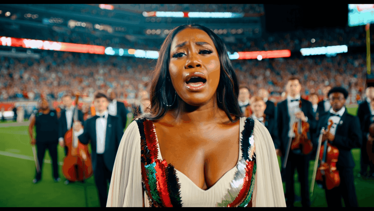 Coco Jones delivers powerful 'Lift Every Voice' performance at Super Bowl LX