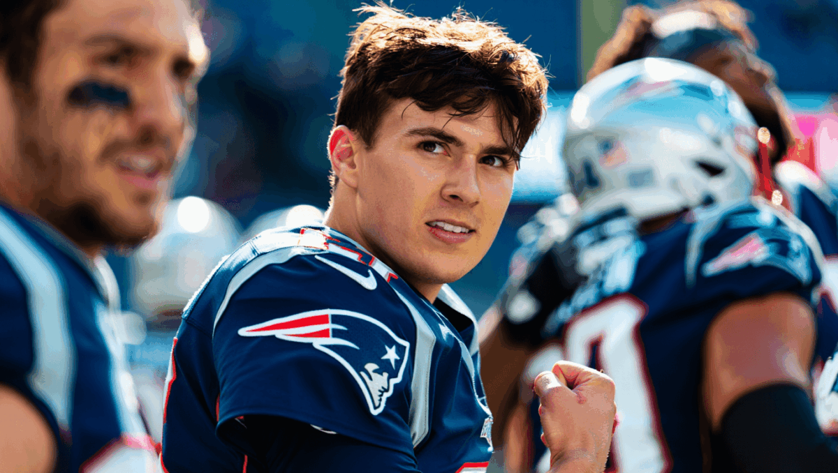 Drake Maye stats show 4,394 yards, 31 TDs, leads NFL in QBR