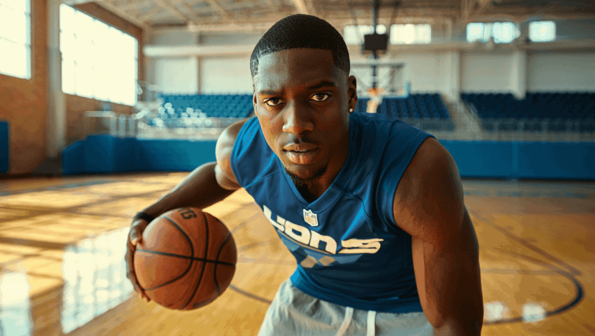 Amon-Ra St. Brown takes on NBA Celebrity Game tonight in LA