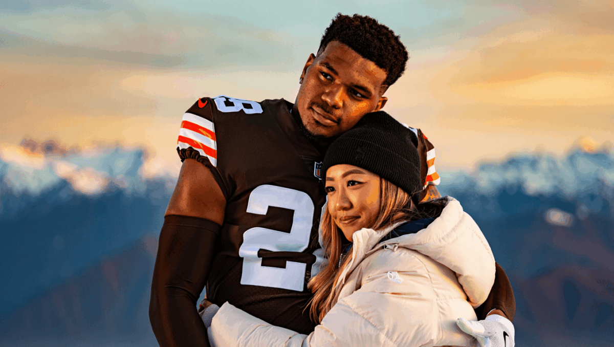 Myles Garrett girlfriend Chloe Kim sets for Olympics as he cheers