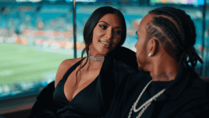 Kim Kardashian and Lewis Hamilton confirm relationship at Super Bowl