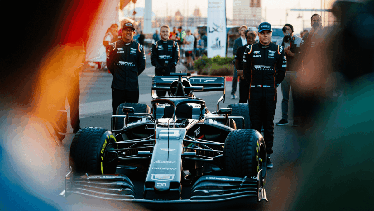 Cadillac F1 livery revealed at Super Bowl with asymmetric design, Perez and Bottas debut 2026