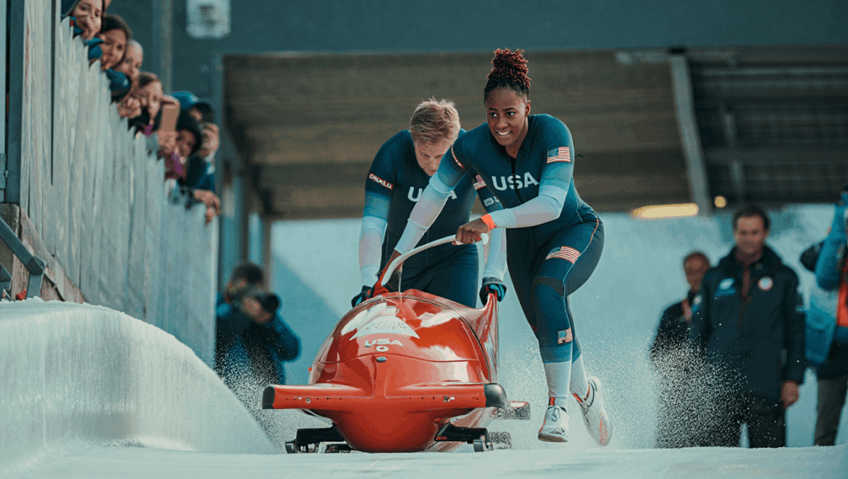 Elana Meyers Taylor sits in 2nd place heading into monobob final Monday at Milan Cortina