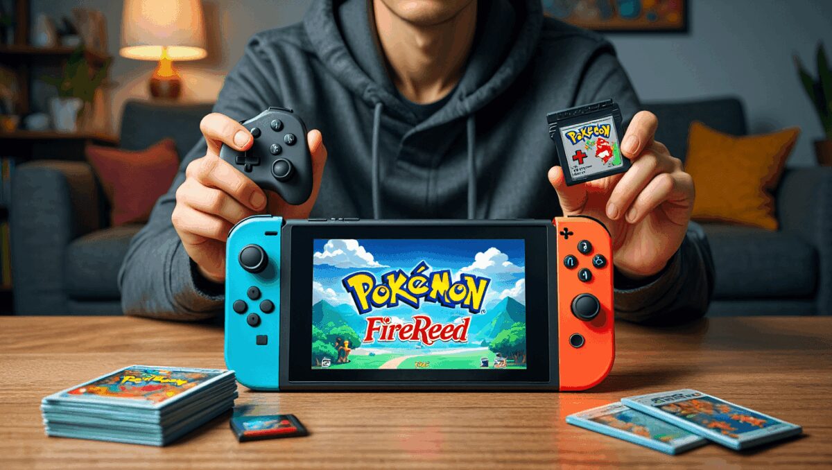 Pokemon FireRed screenshots taken on the Nintendo Switch 2